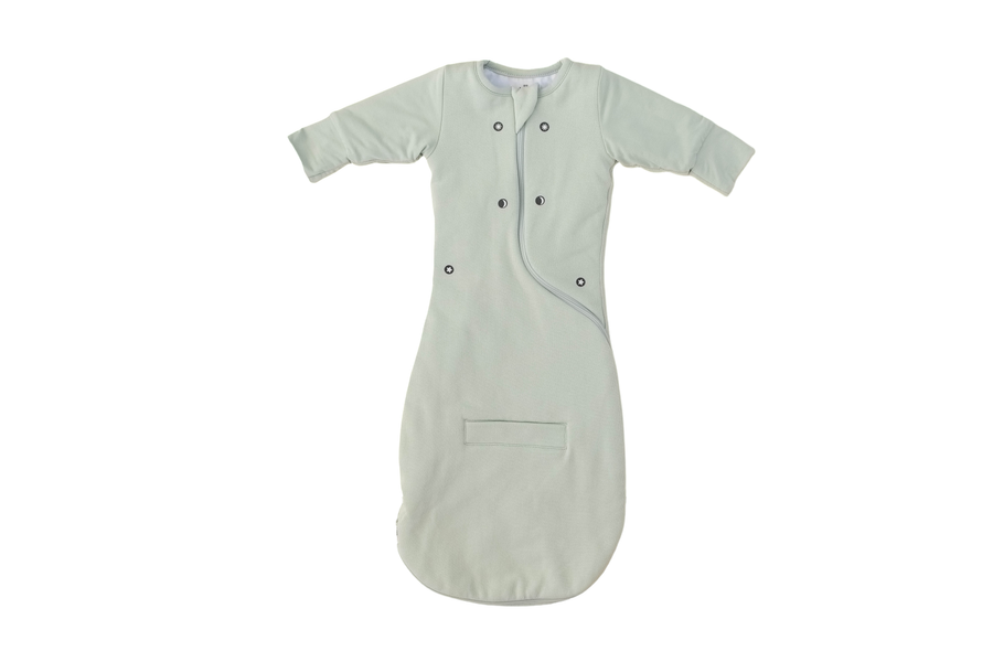 Swaddle Easy in Sage Green, laid flat